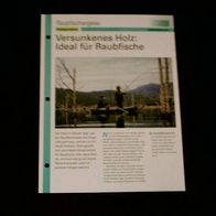 Versunkenes Holz: Ideal für Raubfische - Infokarte über