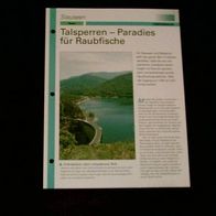 Talsperren - Paradies für Raubfische - Infokarte über