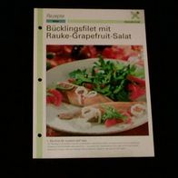 Bücklingsfilet mit Rauke-Grapefruit-Salat (Rez-K) - Infokarte über