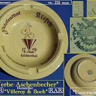 Werbe-Aschenbecher * Falckenthal-Kirsch 1759 * Villeroy + Boch + Nr.:3895 C45 * RAR