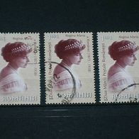 Rumänien, MNr.6324, 3 Stück, Tag der Briefmarke: 70. Todestag von Königin Maria.