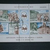 Spanien, Blockausgabe: Internationale Briefmarkenausstellung Espamer ’80, Madrid