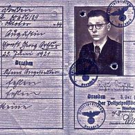 Uralte/ er Personalausweis Personen Kennkarte Ausweis vom 05.10.1939