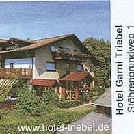 95615 Marktredwitz im Fichtelgebirge Visitenkarte Hotel Garni Triebel