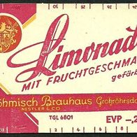 ALT ! DDR Getränke-Etikett Böhmisch Brauhaus Großröhrsdorf Lkr. Bautzen Sachsen