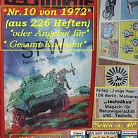 DDR * Technikus Heft Nr.10 von 1972 oder Auswahl aus 225 Stück.