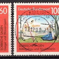 BRD / Bund 1991 Sorbische Sagen MiNr. 1576 - 1577 gestempelt -1-