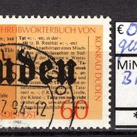 BRD / Bund 1980 100 Jahre Rechtschreibelexikon von Konrad Duden MiNr. 1039 gestempelt