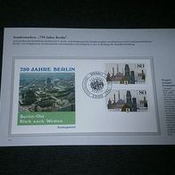 750 Jahre Berlin, Ersttagsbrief "Stempel Bonn"