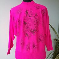 Pulli Gr. S pink neon 80er Jahre Vintage Retro Pullover Shirt