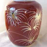 Spechtsbrunn Porzellan Vase handbemaltem Golddekor