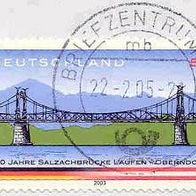037 Deutschland, Wert 55 - 100 Jahre Salzachbrücke Laufen-Oberndorf