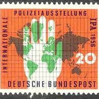 086 Deutsche Bundespost, Wert 20 - Internationale Polizeiausstellung IPA 1956