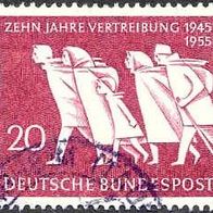 090 Deutsche Bundespost, Wert 20 - Zehn Jahre Vertreibung 1945 1955