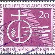 138 Deutsche Bundespost, Wert 20 - Schlacht auf dem Lechfeld - Stadt Augsburg