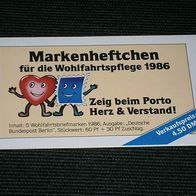 Sondermarkenheftchen Wohlfahrtspflege 1986 (Berlin)