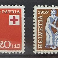 Schweiz gestempelt Michel Nr. 643 644 Pro Patria 1957