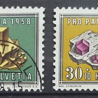 Schweiz gestempelt Michel Nr. 658 660 Pro Patria 1958