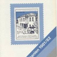 Borek Briefmarkenkatalog Albanien 1981/82