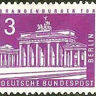 212 Deutsche Bundespost Berlin, Wert 3 - Brandenburger Tor Berlin