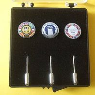 Pin Geschenkbox mit 3 seltenen Nadeln vom Autohersteller Ford 2007/2006