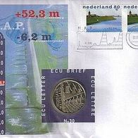 Numisbrief 1998 Niederlande Nr. 30 "Wasserreiche Niederlande"