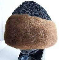 Fellmütze aus Afganer und Lamm , Gr. 54