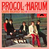 Procol Harum - Quite Rightly So / Rambling On - 7" - Polydor 59 175 (D) 1968