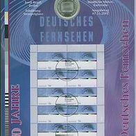 Numisblatt Deutschland 10 Euro 2002 mit Briefmarkenkleinbogen