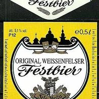 ALT ! Bieretikett Weißenfelser Felsbräu GmbH † 2000 Weißenfels Burgenlandkreis