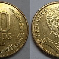 Chile 10 Pesos 2015 "ünzzeichen "Mercury staff" ## K2