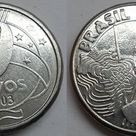 Brasilien 50 Centavos 2003 ## C7