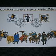 Bund, Veranstaltungskarte zum "Tag der Briefmarke1989"