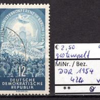 DDR 1954 Viermächtekonferenz, Berlin MiNr. 424 gestempelt -4-