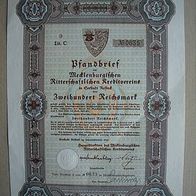 Pfandbrief d. Mecklenburgischen Ritterschaftl. Kreditvereins 200 RM 1940 DEKO