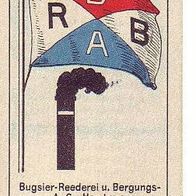 Massary Reedereiflaggen Bugsier Reederei u. Bergungs AG Hamburg Nr 63