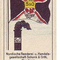 Massary Reedereiflaggen Nordische Reederei Schenk & Orth Hamburg Nr 72