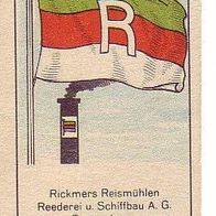 Massary Reedereiflaggen Rickmers Reismühlen Bremerhaven Nr 101