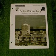 Baden-Württemberg / Der innovative Südwesten - Infokarte