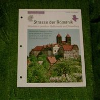 Strasse der Romantik / Mittelalter zwischen Halberstadt und Naumburg - Infokarte