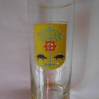 1 DDR-Glas ( Bierglas ) mit dem alten Wappen von Eberswalde-Finow