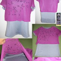 Active Damen Shirt T-Shirt Longshirt Kurzarm Sportshirt Gr.M Lagenshirt Quick Dry
