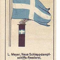 Massary Reedereiflaggen L. Meyer Neue Schleppdampfschiffs Reed. Hamburg Nr 217