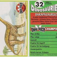 Sammelkarte Dinosaurier Nr. 32 Barapasaurus