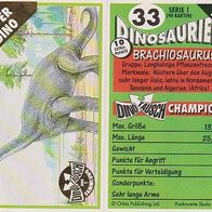 Sammelkarte Dinosaurier Nr. 33 Brachiosaurus