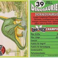 Sammelkarte Dinosaurier Nr. 39 Dicraeosaurus