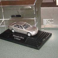 Mercedes S-Klasse ´98 h. graumet. Werbe Wiking Vitrine