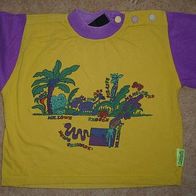 T-Shirt Kinder Top lila gelb in Größe 92
