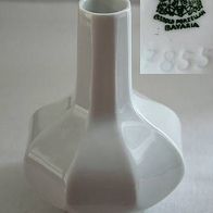 Gerold Porzellan Bavaria aparte weiße 8-eckige Vase aus den 1960er-1970er Jahren