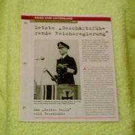 Letzte "Geschäftsführende Reichsregierung" - Infokarte über